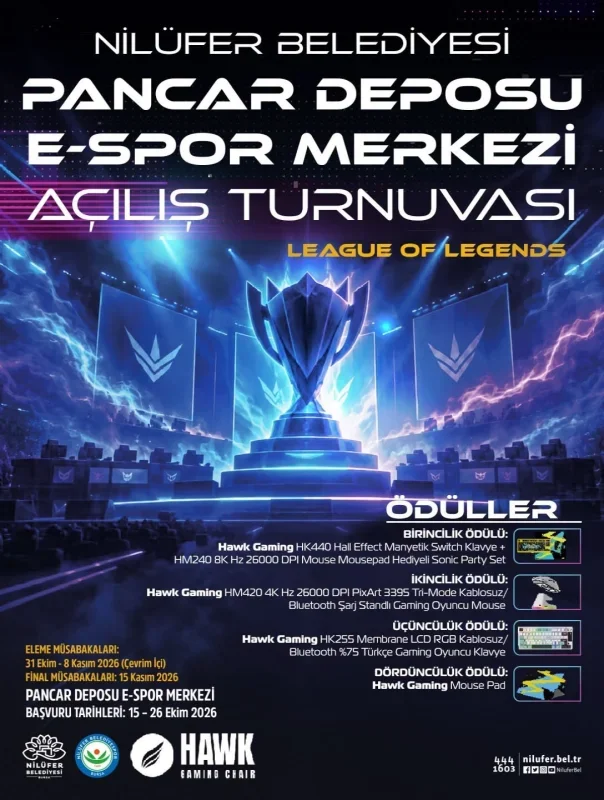 Nilüfer'de e-spor merkezi LoL turnuvasıyla açılıyor