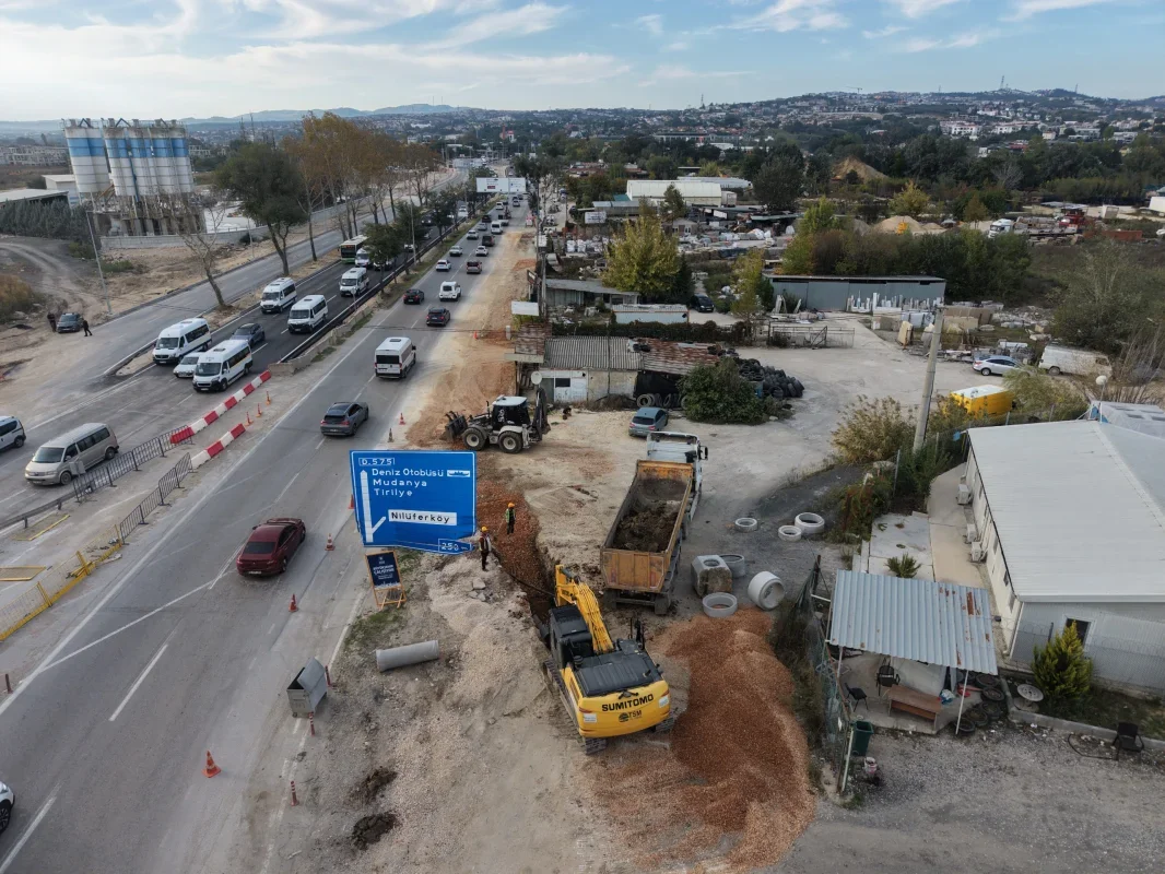 Bursa Nilüferköy'de 550 metrelik kanalizasyon hattı yapıldı