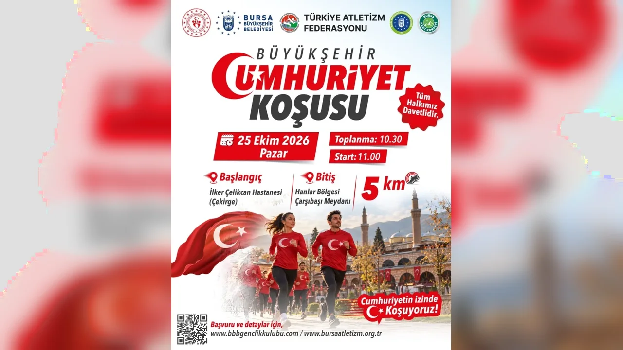 Bursa Büyükşehir Cumhuriyet Koşusu 25 Ekim'de yapılacak