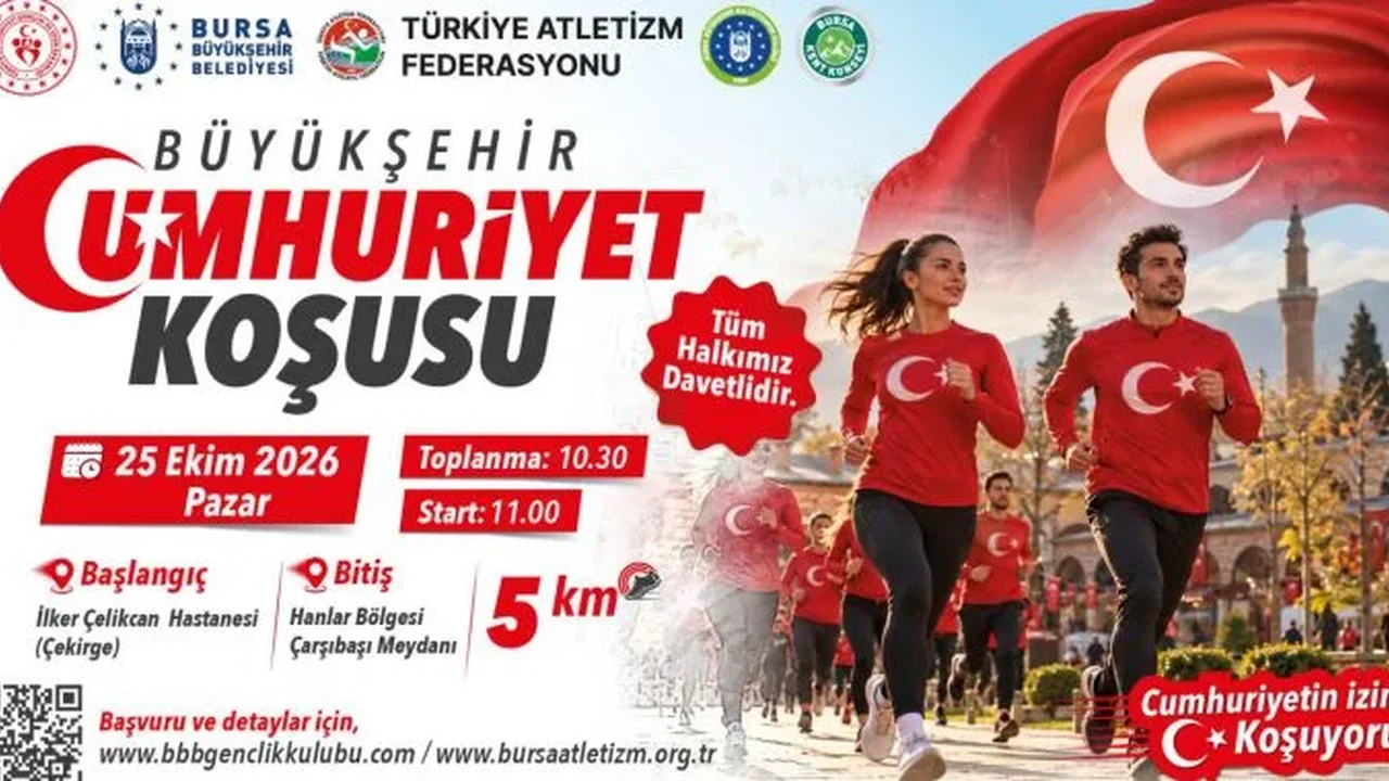 Bursa'da 5 kilometrelik Cumhuriyet koşusu düzenlenecek