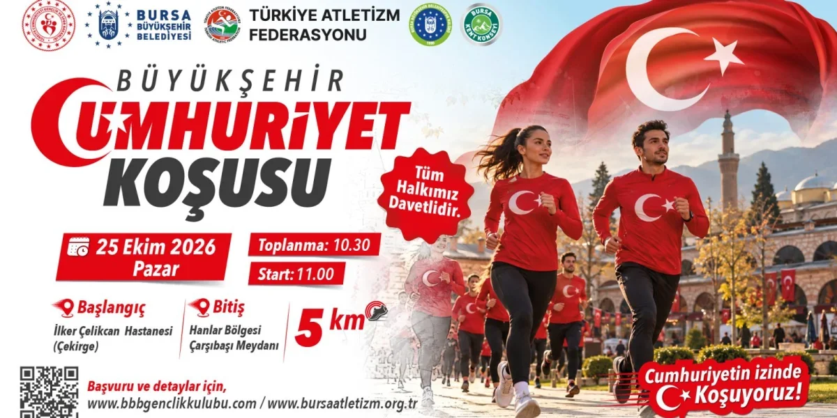Bursa'da 5 kilometrelik Cumhuriyet koşusu düzenlenecek