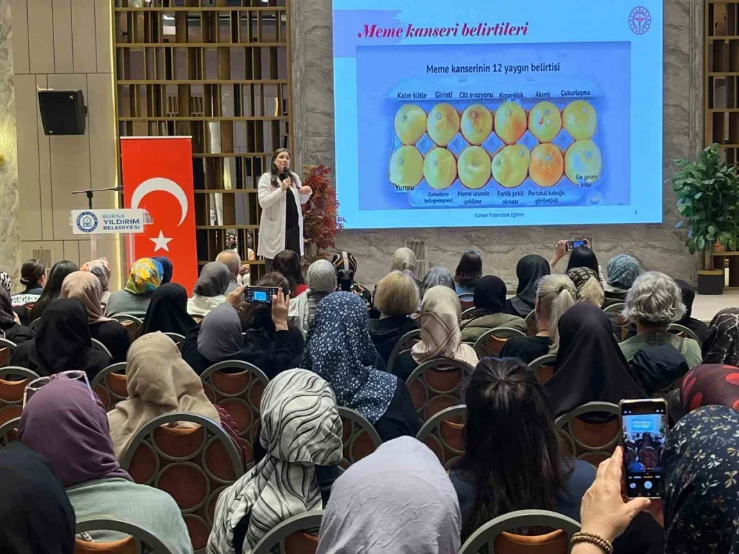 Bursa'da meme kanseri farkındalığı için yüzlerce balon uçtu