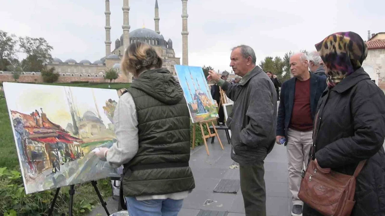 Edirne'de Selimiye Camii ressamlara ilham verdi
