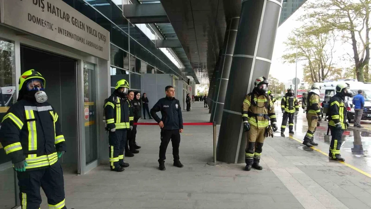 Çanakkale Havalimanı'nda KBRN tatbikatı yapıldı