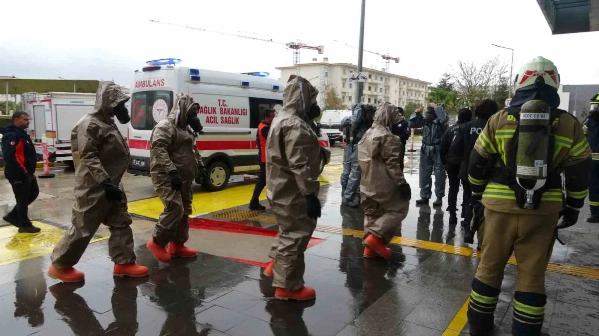 Çanakkale Havalimanı'nda KBRN tatbikatı yapıldı