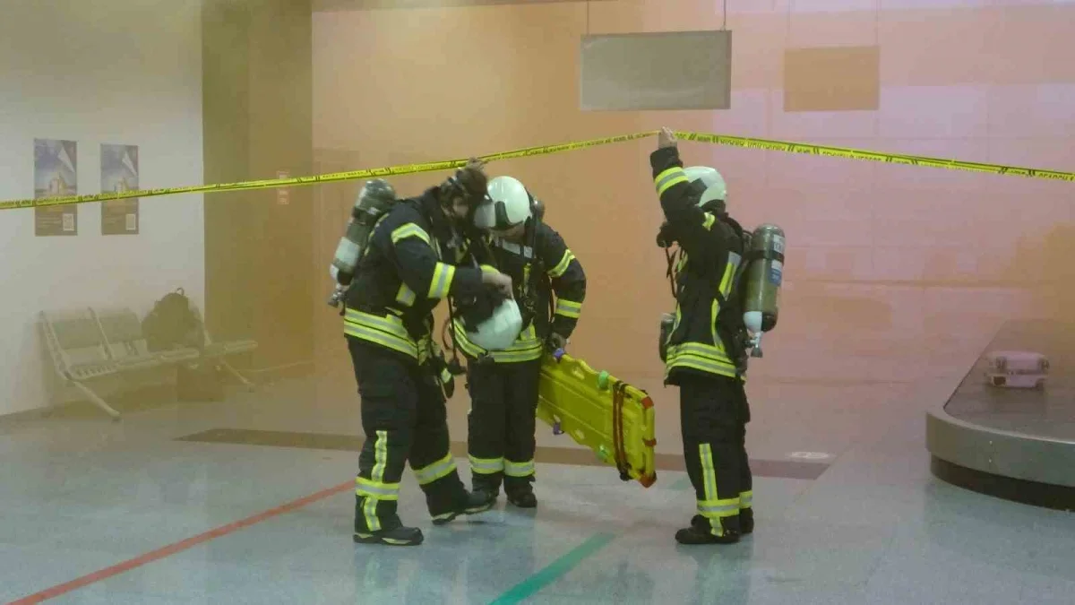 Çanakkale Havalimanı'nda KBRN tatbikatı yapıldı