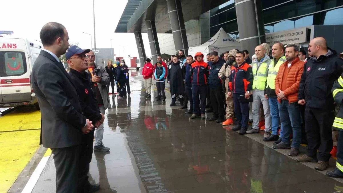 Çanakkale Havalimanı'nda KBRN tatbikatı yapıldı