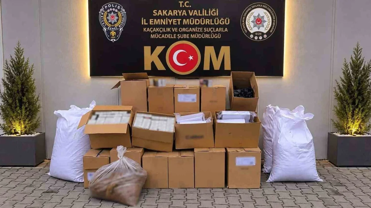 Sakarya'da kaçak makaron ve tütüne operasyon düzenlendi