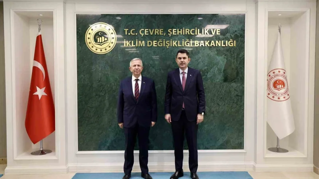 Murat Kurum, Mansur Yavaş'ı Bakanlıkta kabul etti
