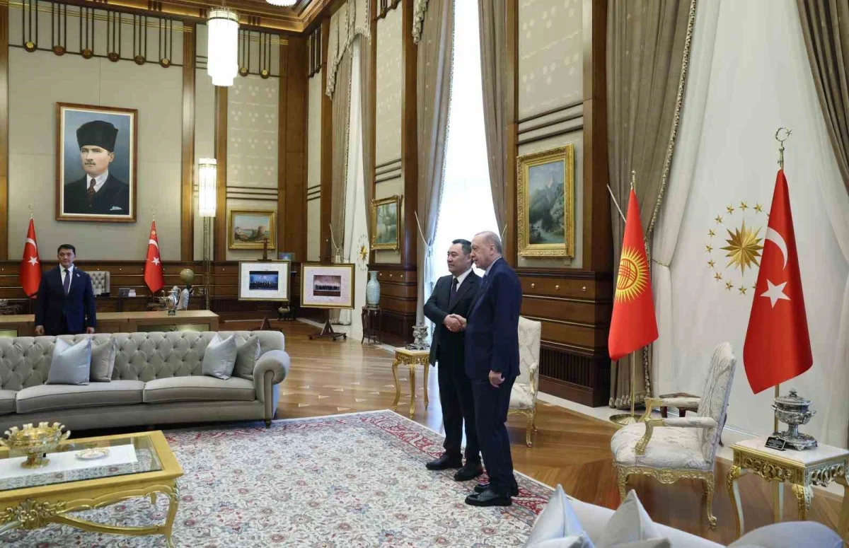 Erdoğan, Kırgızistan Cumhurbaşkanı Caparov'la görüştü