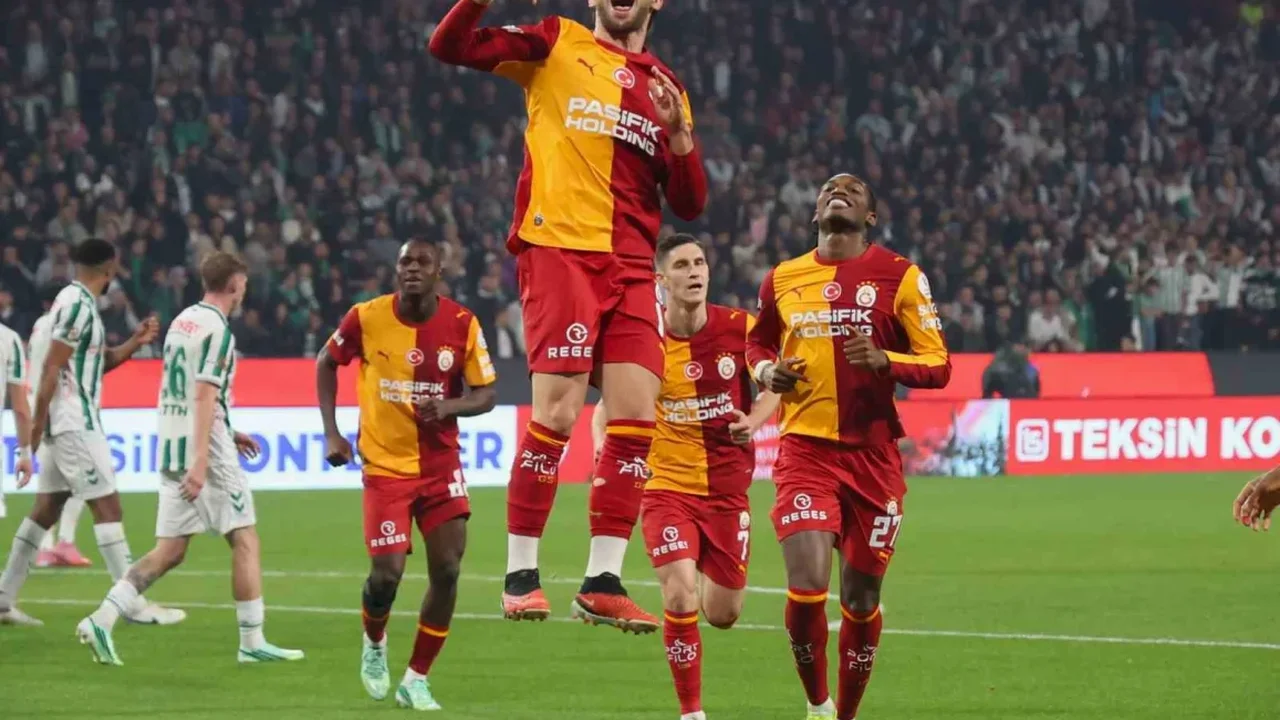 Galatasaray Konya'da farklı kazandı, liderliğini korudu