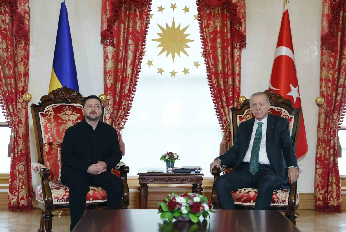 Cumhurbaşkanı Erdoğan, Zelenskiy ile Dolmabahçe'de görüştü
