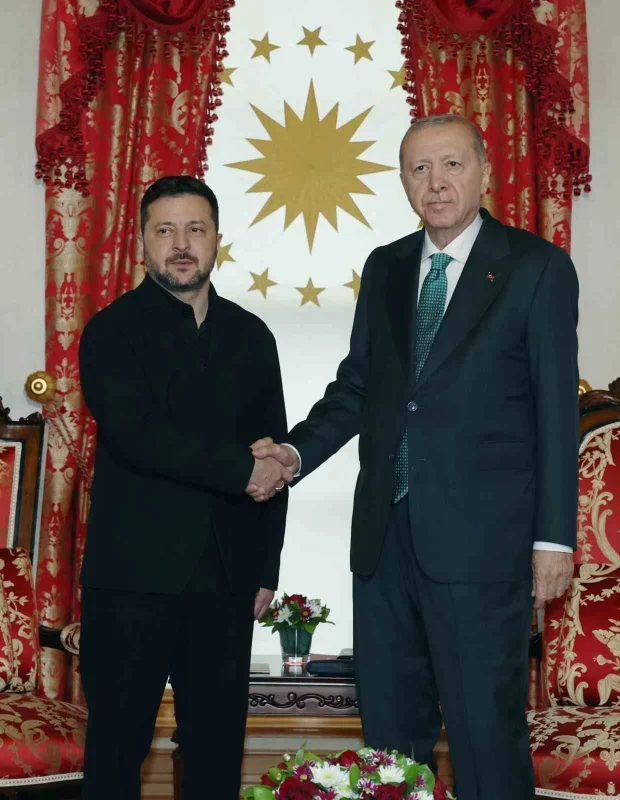 Cumhurbaşkanı Erdoğan, Zelenskiy ile Dolmabahçe'de görüştü