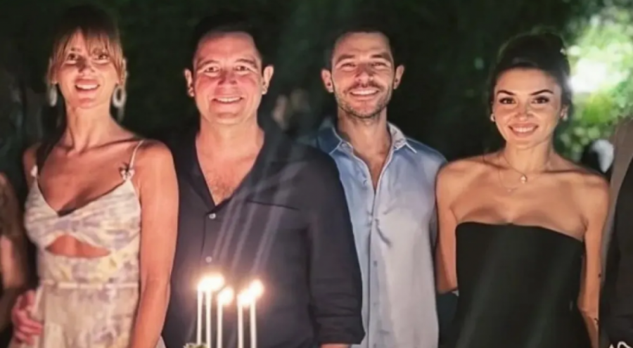 Hacı Sabancı'nın doğum gününe katıldı! Hande Erçel ve Hakan Sabancı çiftinden yeni kare