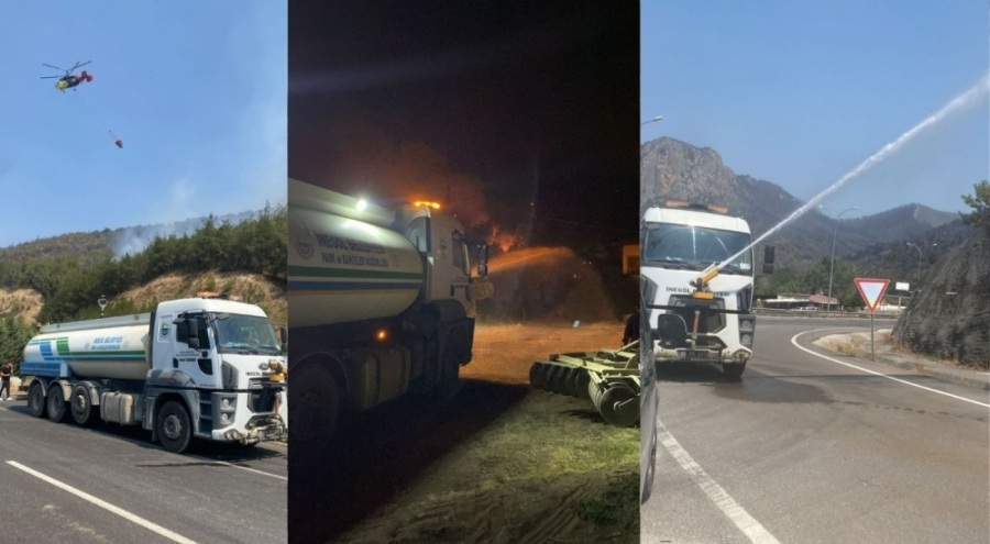 İnegöl Belediyesi'nden orman yangınlarına destek: Su tankeri ve ekip sevk edildi
