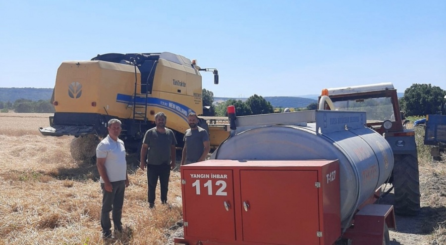 Mudanya Belediyesi'nden kırsal mahallelerde yangın nöbeti uygulaması
